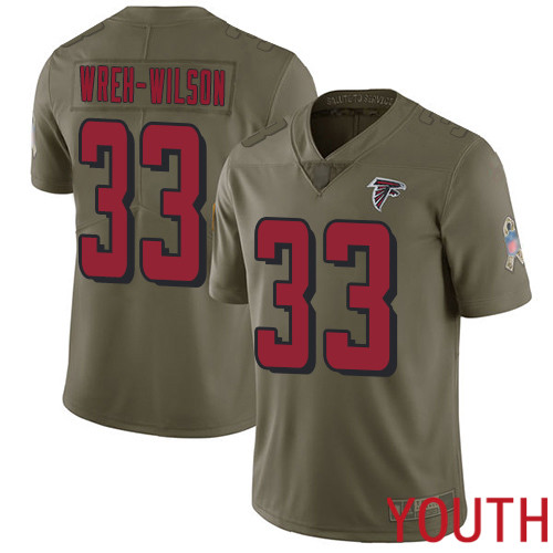 Atlanta Falcons Limited Olive Youth Blidi Wreh-Wilson Jersey NFL Football #33 2017 Salute to Service